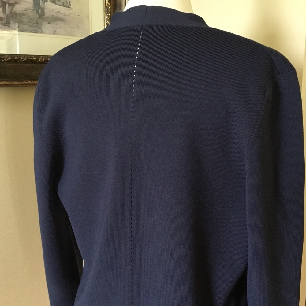 MM LaFleur The Woolf Navy Open-Front Knit Blazer Jardigan Large - Picture 8 of 10